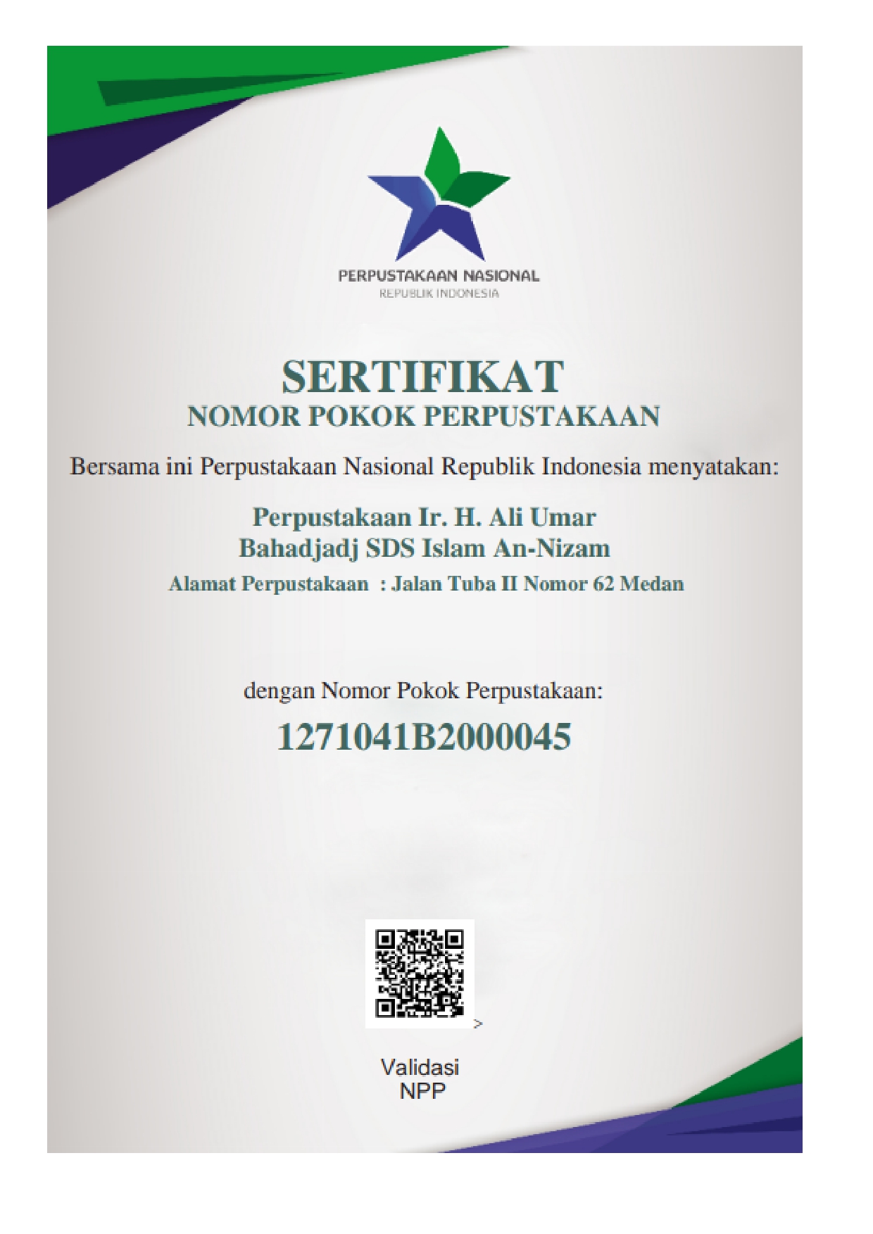 Perpustakaan IR. H. Ali Umar Bahadjadj